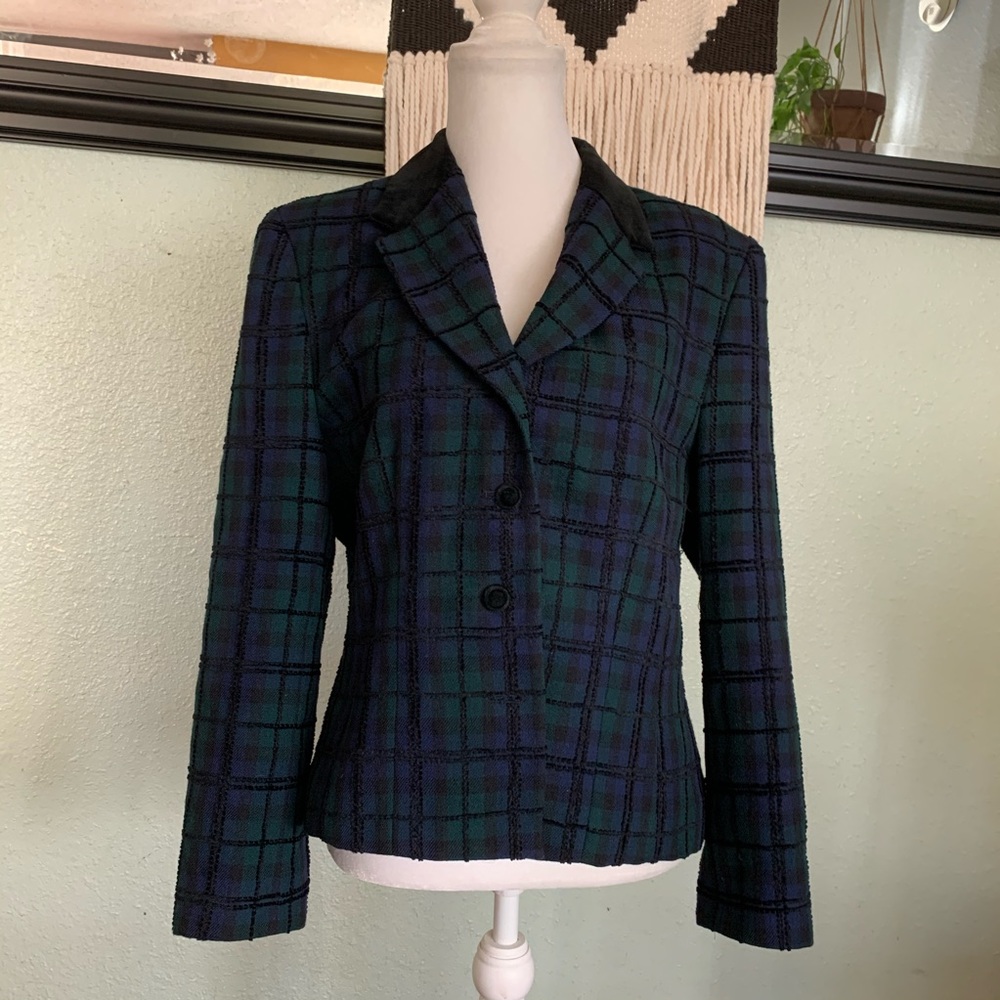 Pendleton Wool Blend Plaid Button Up Jacket - image 1